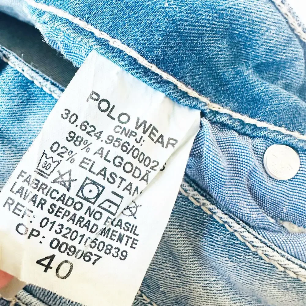 Polo Wear Distressed Skinny Jeans Raw Hem Size 40 US 6 Women’s - Picture 4 of 6